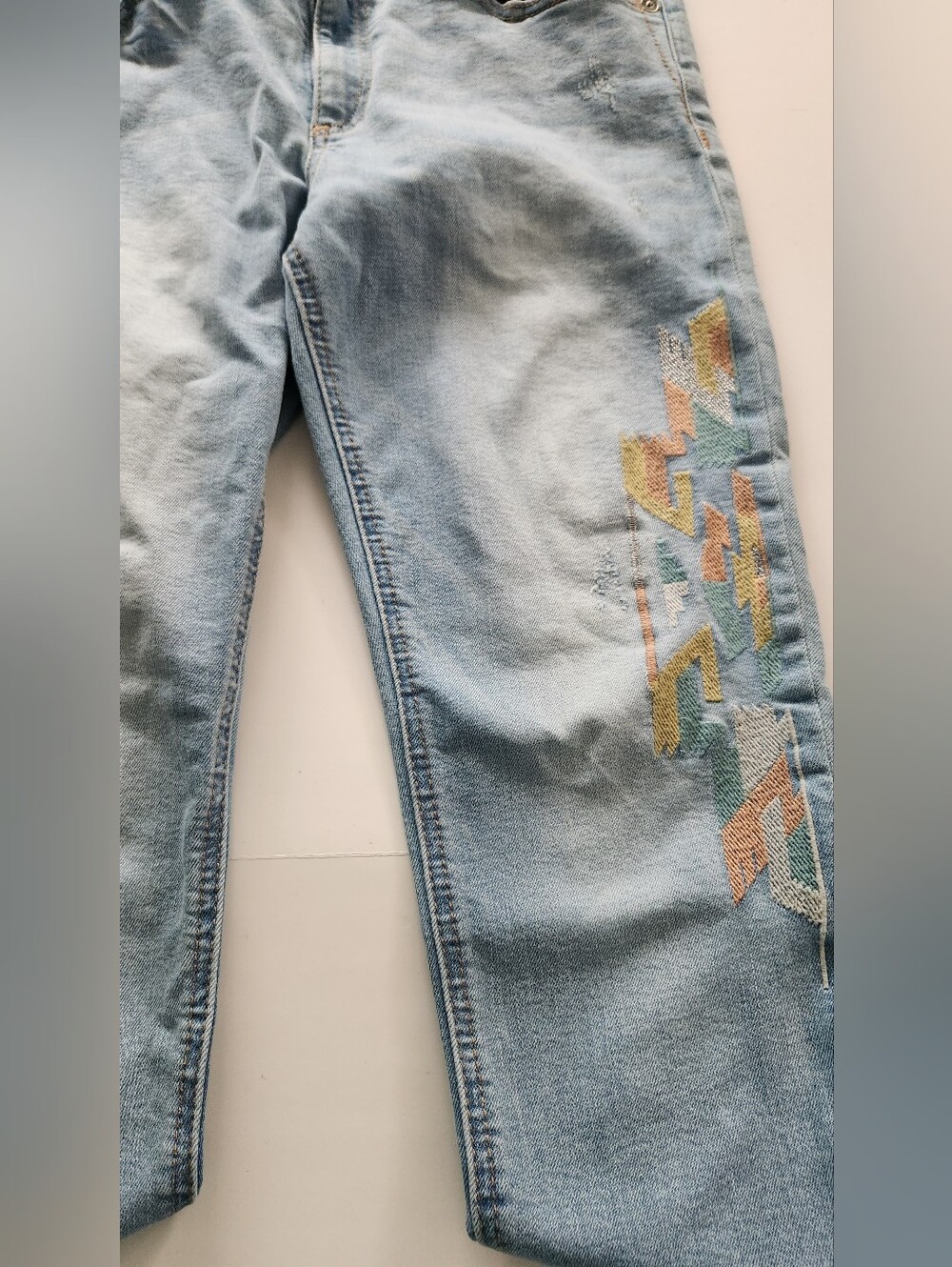 Miss Me Ankle Skinny Size 29 Geometric Pastel Low Rise - Picture 4 of 13